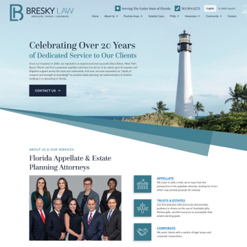 Bresky Law View website