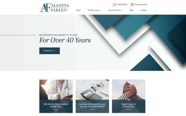 Allotta Farley Co., L.P.A. desktop website preview