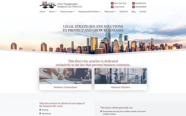 Business Law Firm LLC desktop website preview