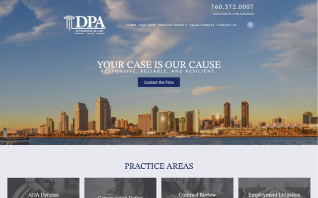 DPA Law Group website preview