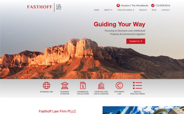 Fasthoff Law Firm PLLC desktop website preview