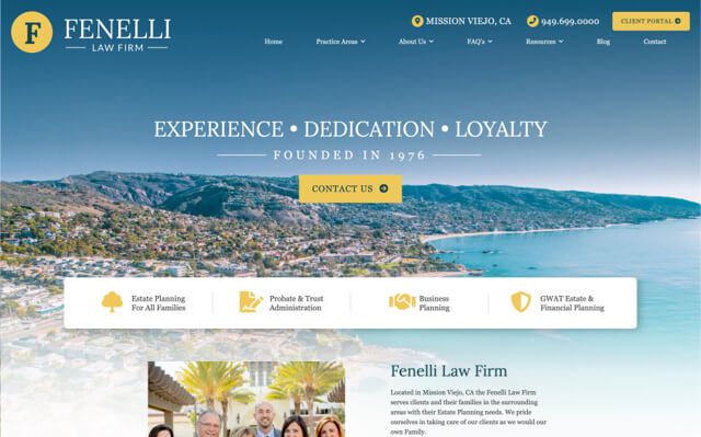 Fenelli Law Firm desktop website preview