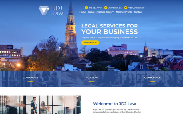 JDJ Law LLC desktop website preview