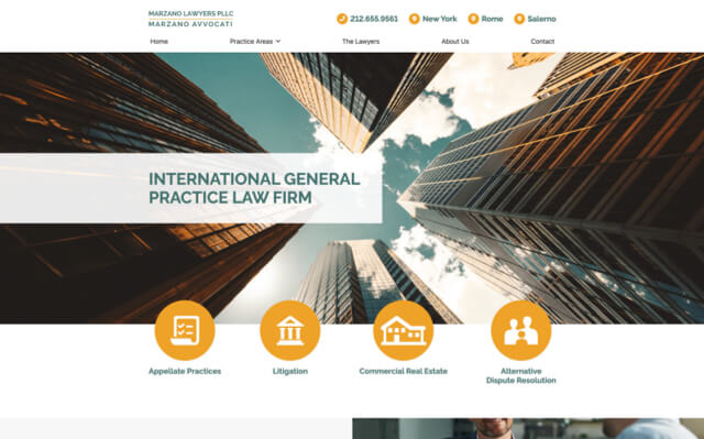 Marzano Law desktop website preview