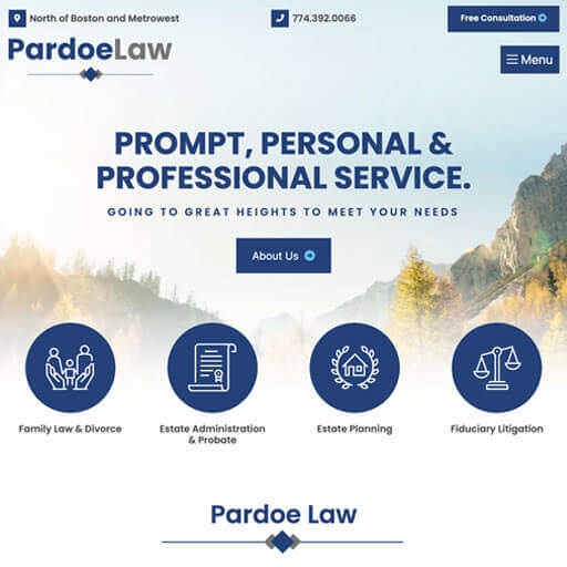 Pardoe Law View website