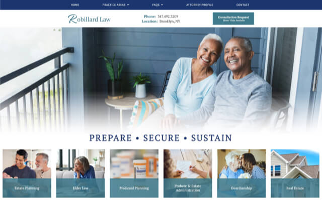 Robillard Law website preview