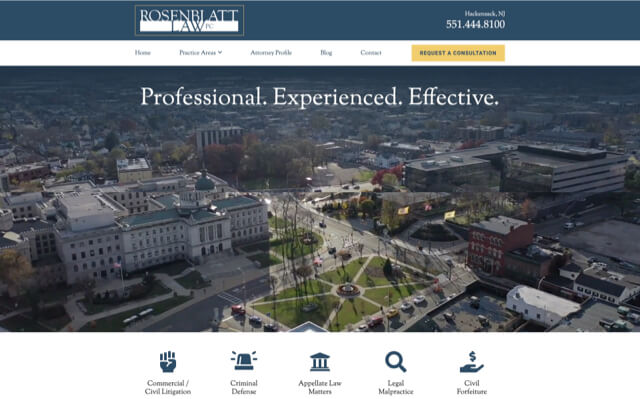 Rosenblatt Law desktop website preview