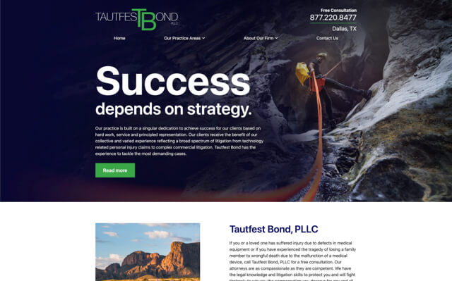 Tautfest Bond desktop website preview