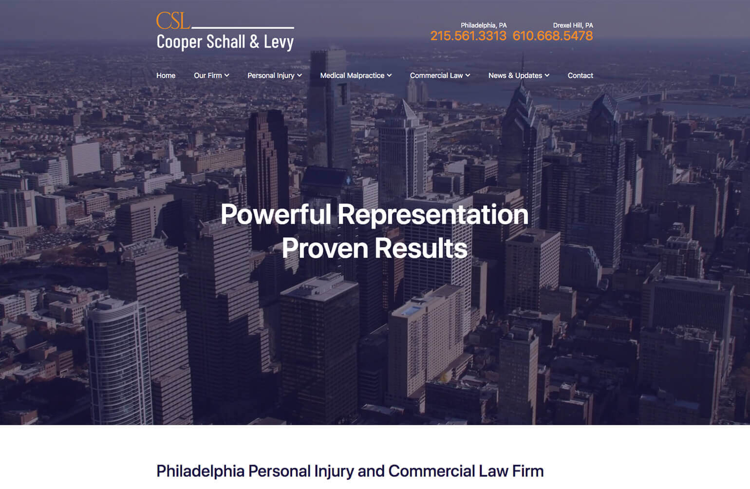 Cooper Schall & Levy website preview