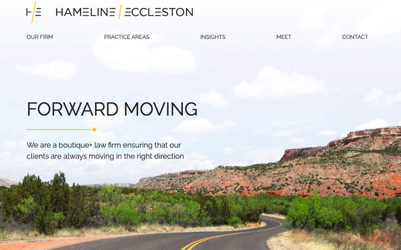 Hameline/Eccleston, LLP desktop website preview
