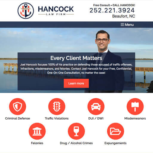 Hancock Law Firm View website