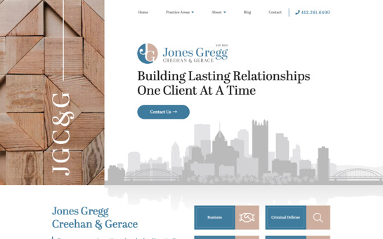 Jones Gregg Creehan & Gerace website preview