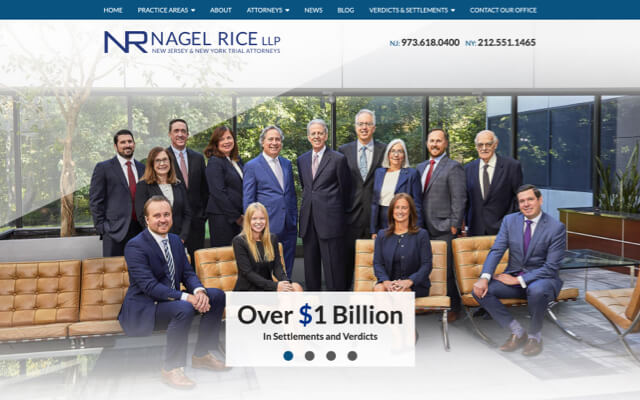 Nagel Rice LLP desktop website preview