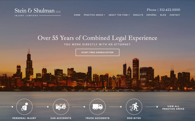 Stein & Shulman, LLC desktop website preview