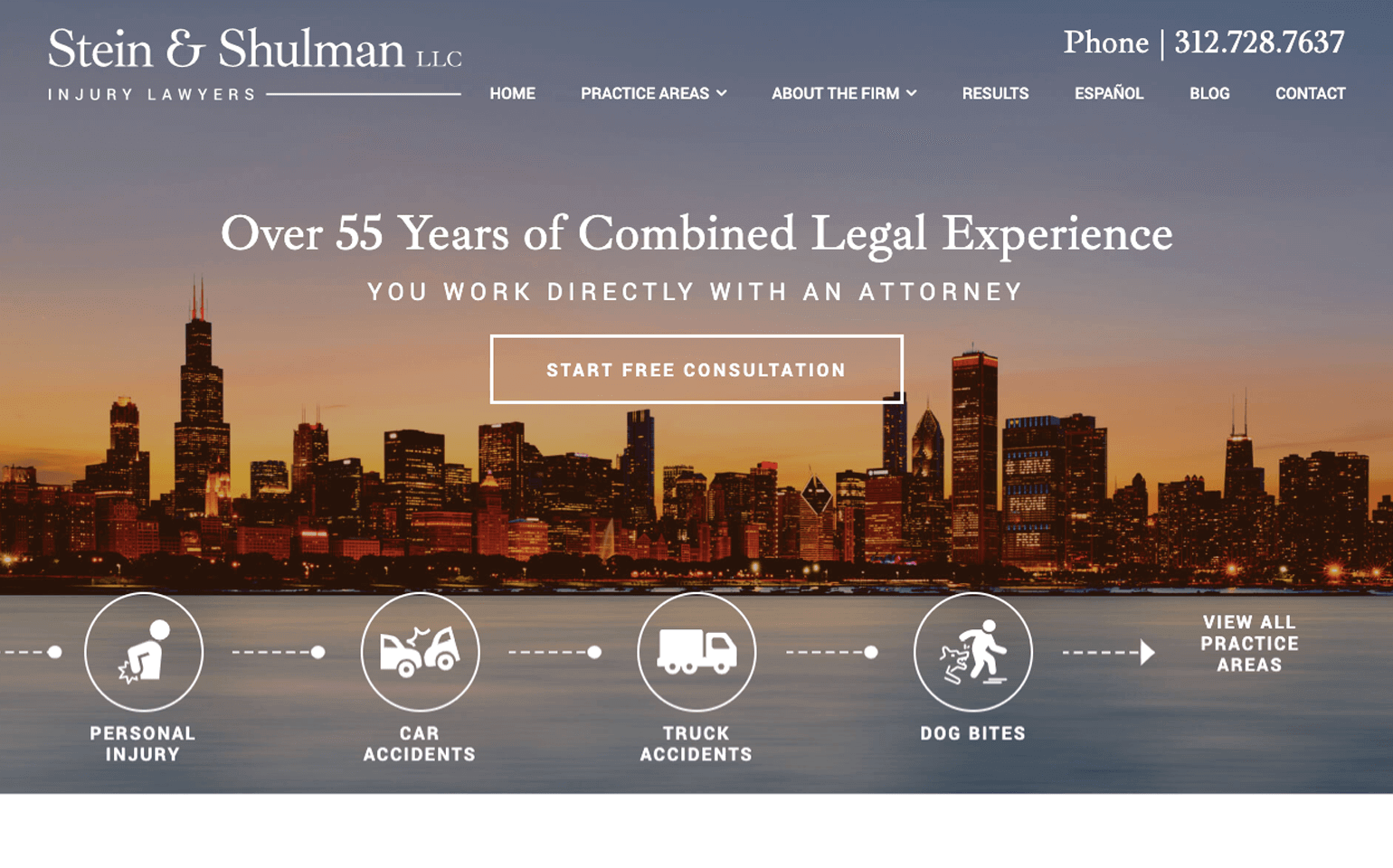 Stein & Shulman, LLC desktop website preview