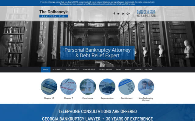 The Dolhancyk Law Firm website preview