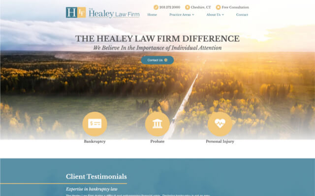 The Healey Law Firm website preview