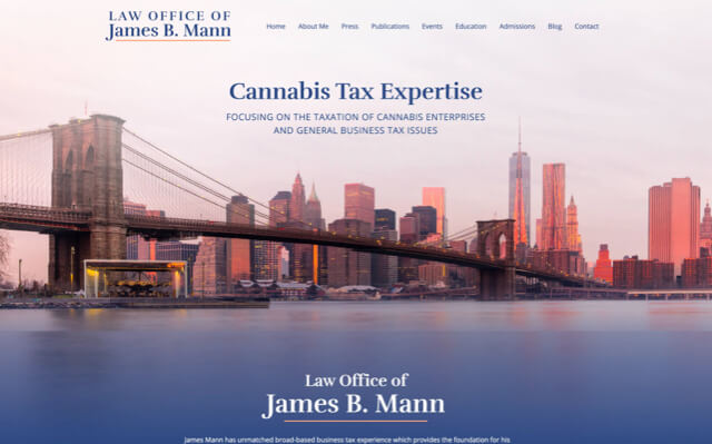 Law Office of James B. Mann desktop website preview