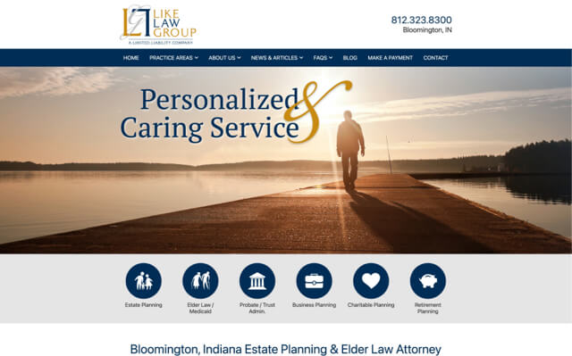 Like Law Group desktop website preview
