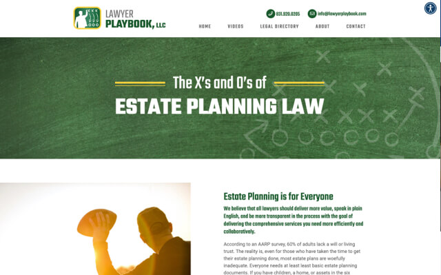 Lawyer Playbook desktop website preview