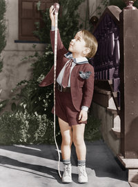 boy with measuring tape