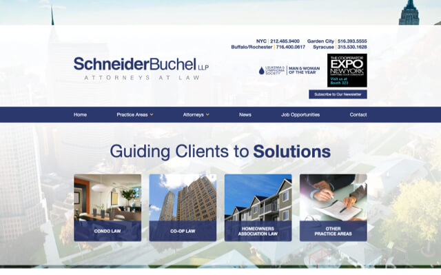 Schneider Buchel LLP desktop website preview