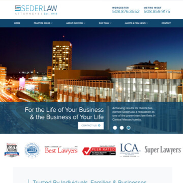 Seder Law View website