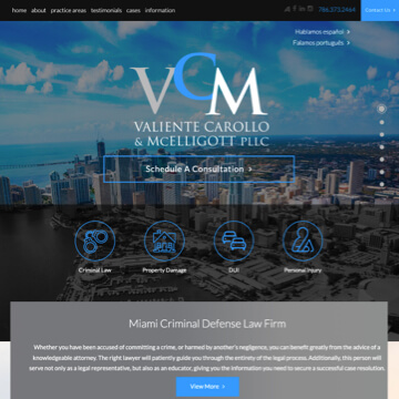 Valiente Law View website