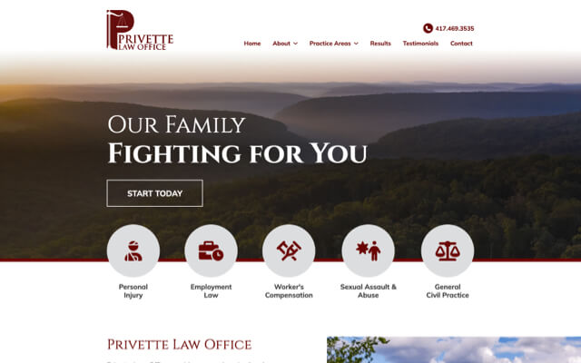 Privette Law Office website preview