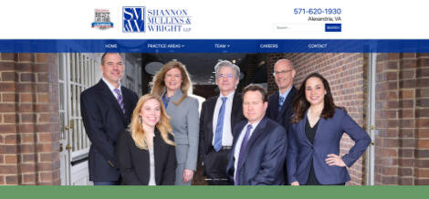 Shannon Mullins & Wright LLP website preview
