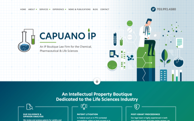 Capuano IP desktop website preview