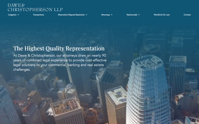 Dawe & Christopherson LLP website preview