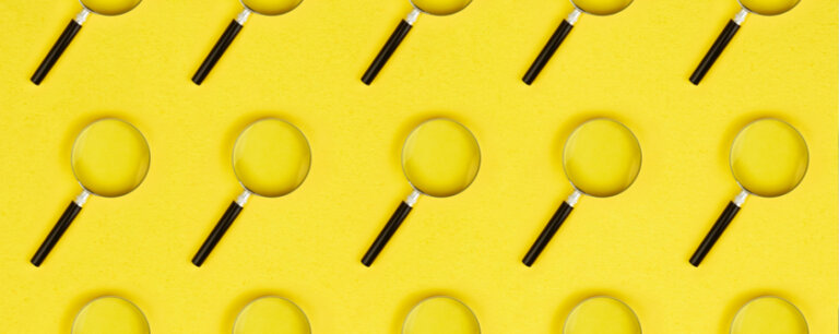 do all law firms needs to invest in seo - Colorful and abstract magnifying glass pattern on yellow background
