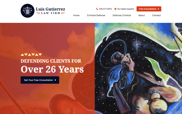 Luis Gutierrez Law Firm website preview