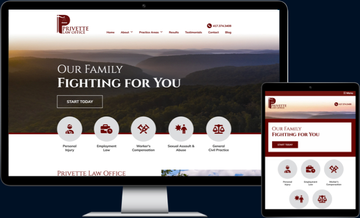 Privette Law Office site preview