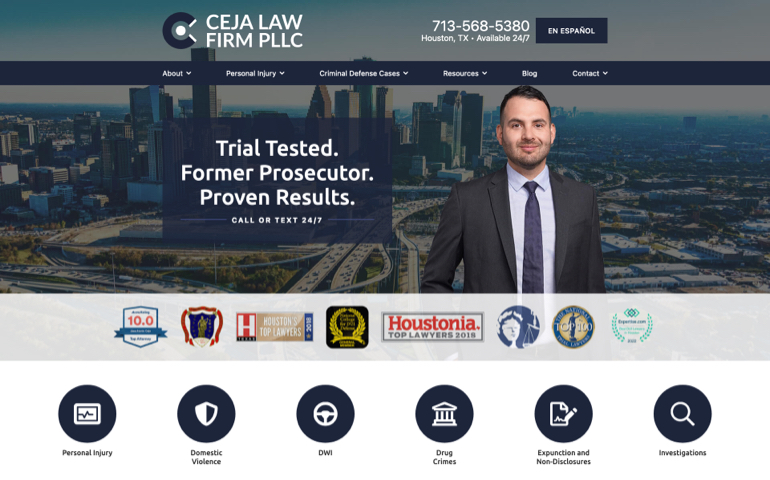 Ceja Law Firm PLLC  website preview
