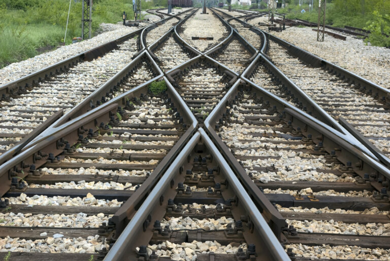 train tracks indicating a crossroads for law firms
