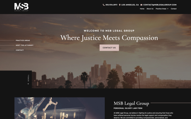 MSB Legal Group desktop website preview