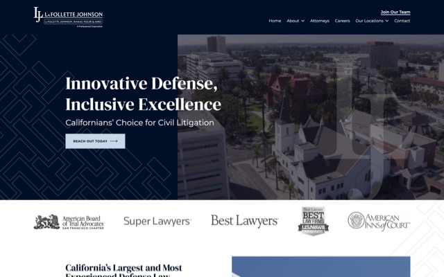 La Follette Johnson desktop website preview