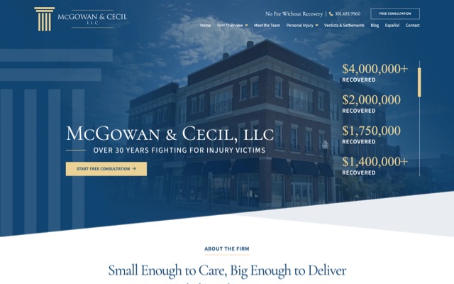 McGowan & Cecil desktop website preview