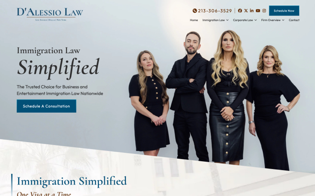 D’Alessio Law desktop website preview