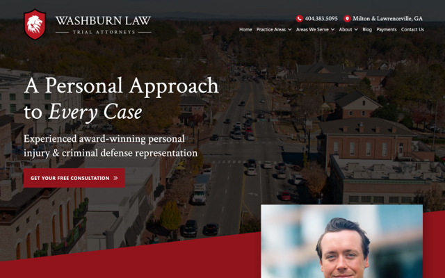 Washburn Law desktop website preview