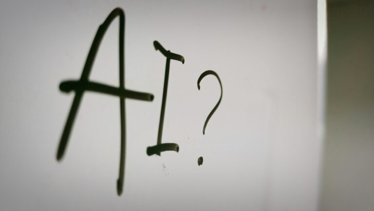 AI? written on white board