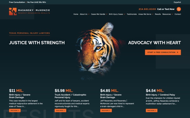 Rasansky | McKenzie desktop website preview