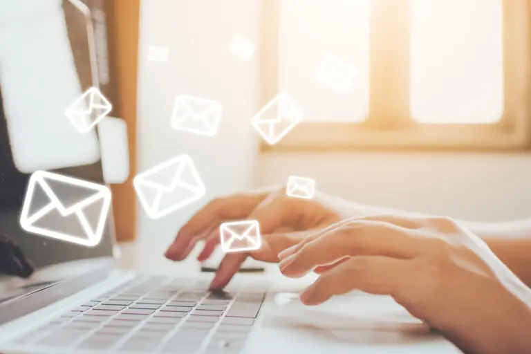 Email marketing and newsletter being sent by attorney