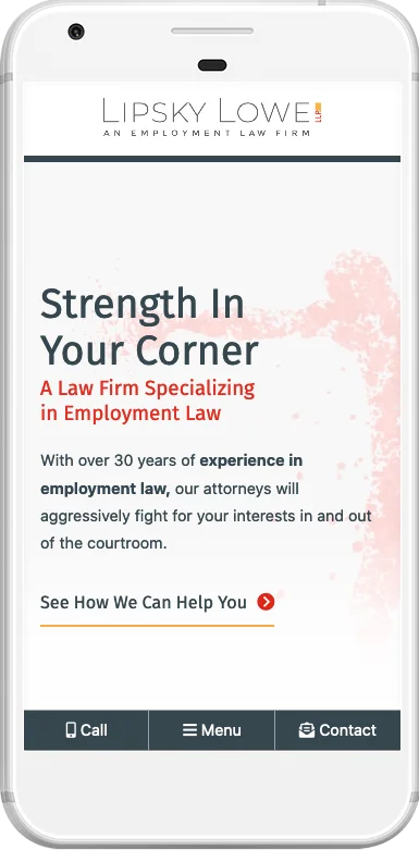 Lipsky Lowe mobile site preview
