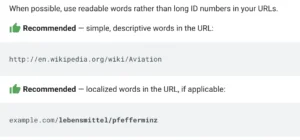google url structure recommendation 