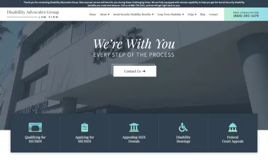 Disability Advocates Group website preview