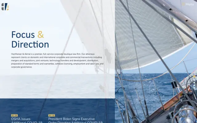 Hochheiser & Akmal PLLC desktop website preview