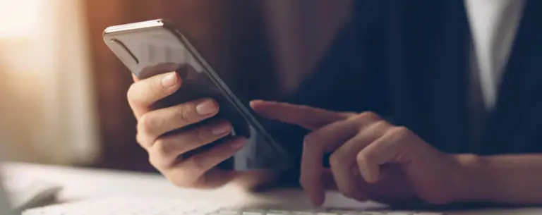 scrolling through a smartphone